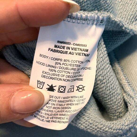 Nike Womens Essential Cropped Hoodie in Ocean Large - Picture 5 of 8